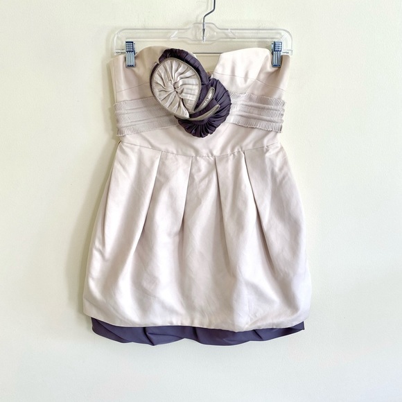 BCBG Max Azria Runway Light Sandal May Strapless Dress Sz 6 - Picture 3 of 8